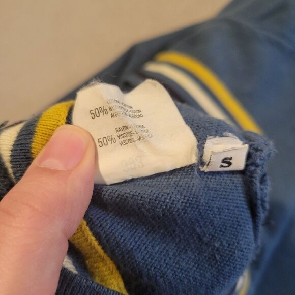 Stefanel Square Neck Striped vintage Women Sweater Size Small - Picture 6 of 7